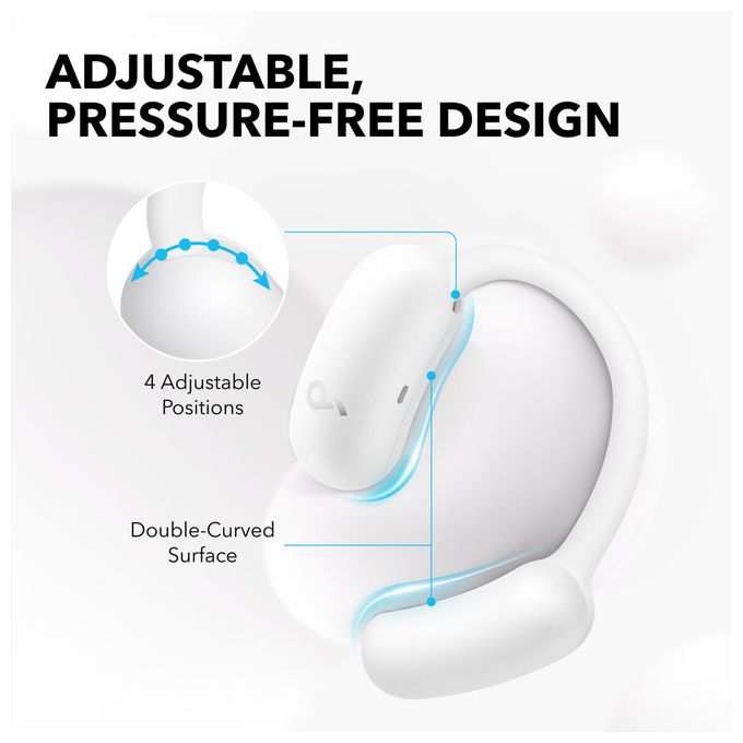 Ohraufliegender Bluetooth Kopfhörer kabellos IP55  AeroFit 2 (Weiß) 