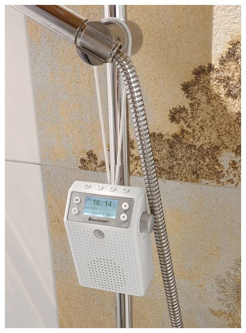 Bluetooth DAB+, FM Radio Tragbar Spritzwassergeschützt IPX4  DAB60WE (Weiß) 
