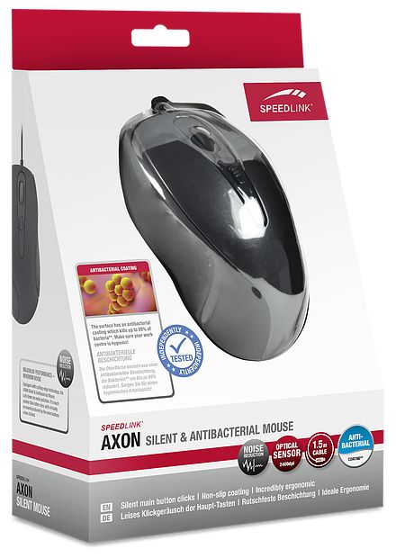 2400 DPI Büro Maus Optisch  Axon (Schwarz) 