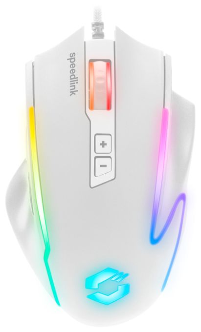 12800 DPI Gaming Maus Optisch  Decus NX RGB (Weiß) 