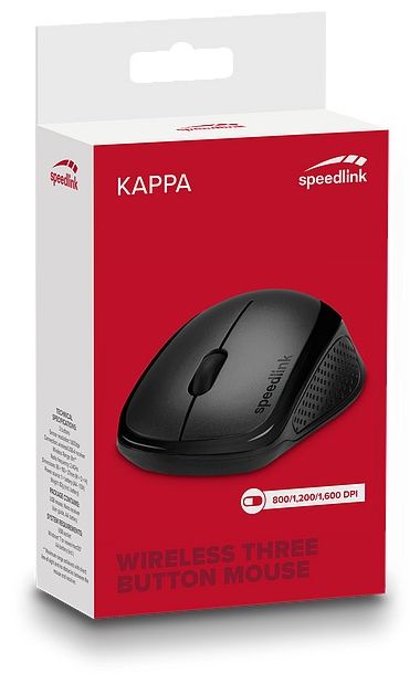 1600 DPI Büro Maus Optisch  Kappa (Schwarz) 