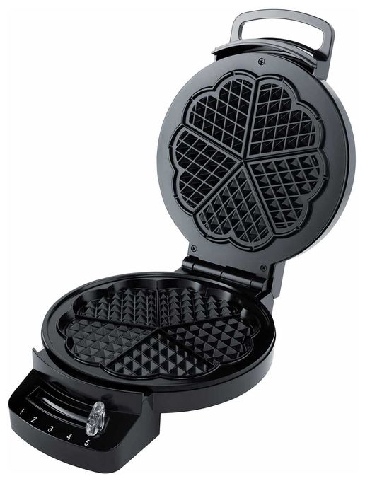 Waffeleisen Herz (Form) für 5 Waffel(n) 1200 W WE1 