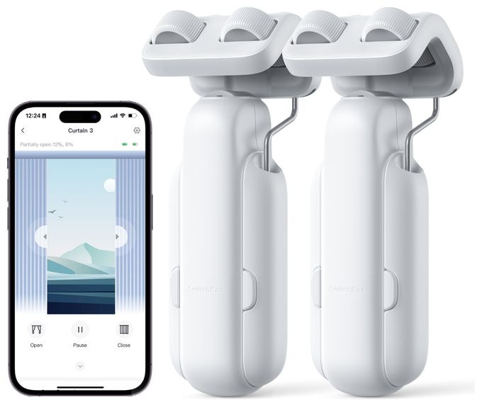 Bluetooth  Smart Curtain Rod 3 Vorhangöffner (Weiß) 
