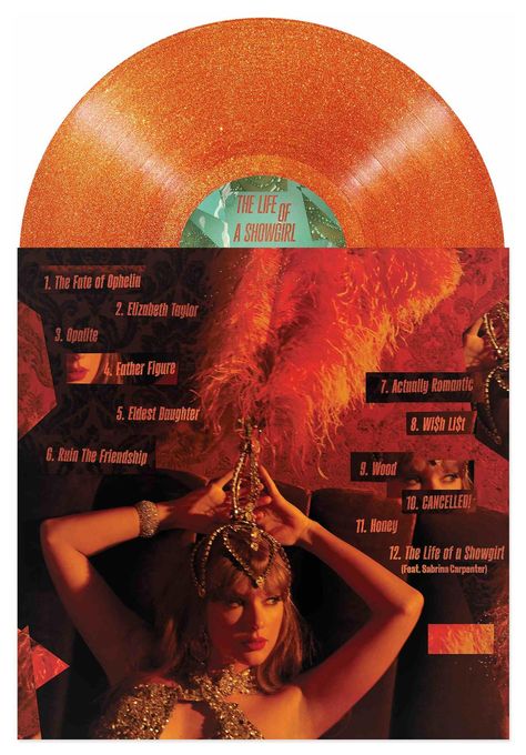 Taylor Swift - The Life of a Showgirl: Sweat and Vanilla Perfume Portofino (Orange Glitter LP) 