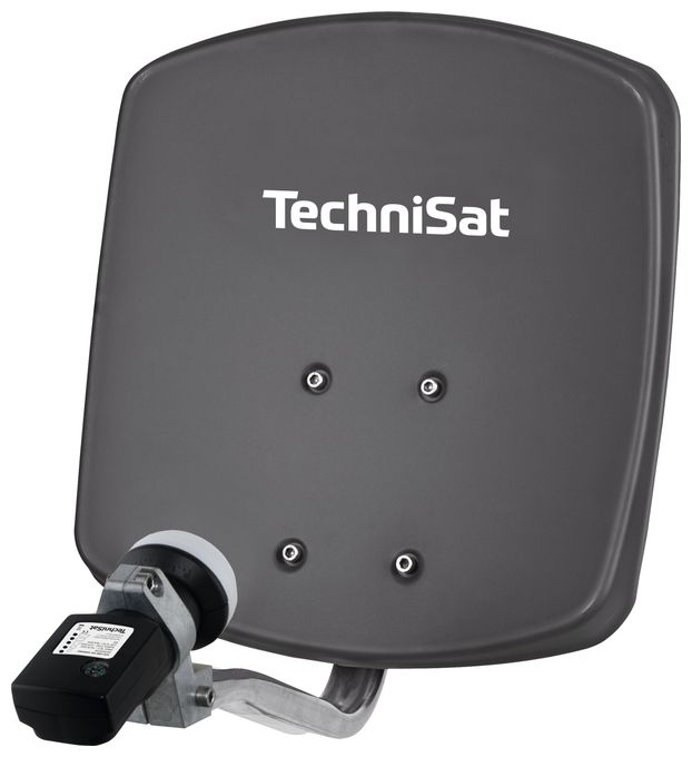 Aluminium Sat-Spiegel  DigiDish 33 mit Single-LNB (Grau) 