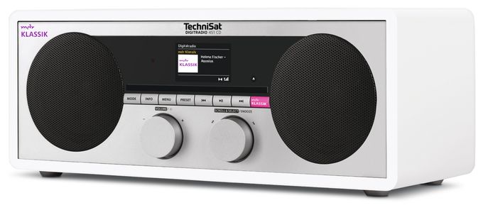 CD Player DAB, DAB+, FM, PLL Radio  DigiRadio 451CD (Weiß) 