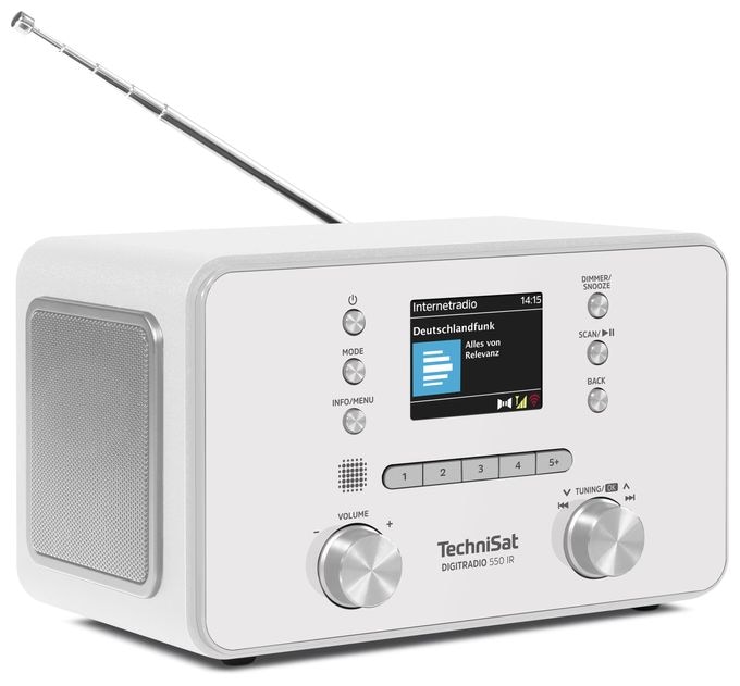 Bluetooth DAB+, FM Radio Persönlich  DigiRradio 550 IR (Weiß) 