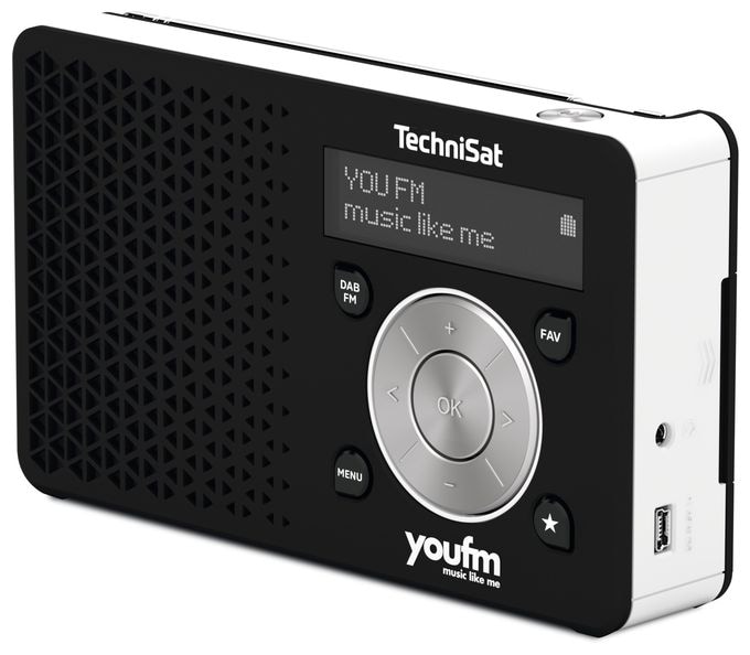 DAB+, FM Radio Tragbar  Digitradio 1 (Schwarz, Weiß) 