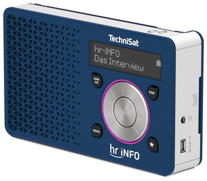 DAB, DAB+, UKW Radio Tragbar  DigitRadio 1 hr iNFO (Blau, Silber) 