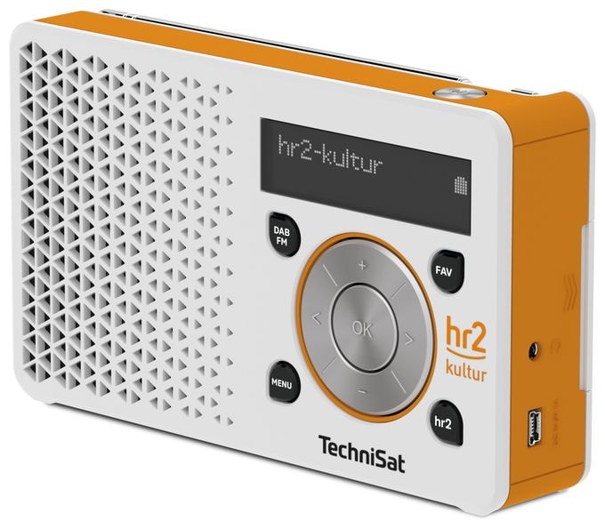 DAB, DAB+, UKW Radio Tragbar  Digitradio 1 hr2 Edition (Orange, Weiß) 