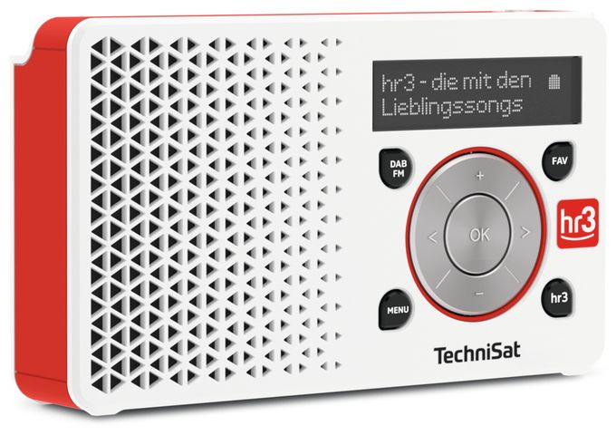 DAB, DAB+, UKW Radio Tragbar  Digitradio 1 hr3 Edition (Rot, Weiß) 