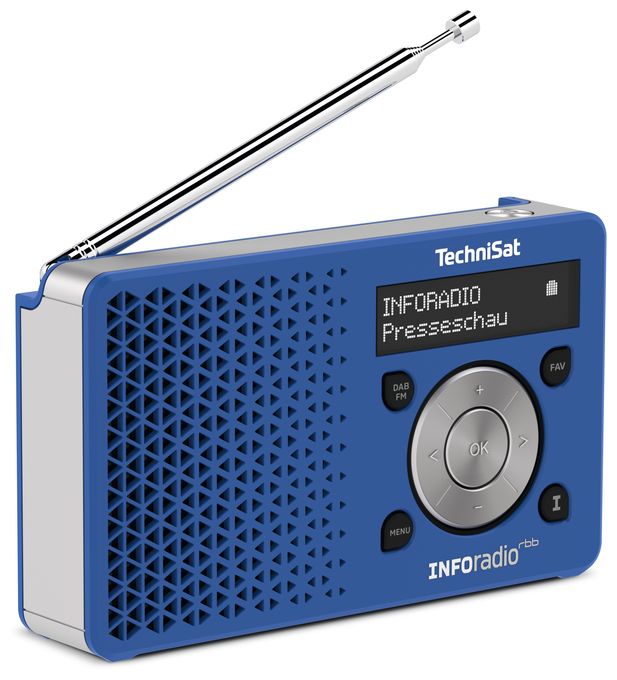 DAB, DAB+, UKW Radio Tragbar  DigitRadio 1 Inforadio (Blau) 