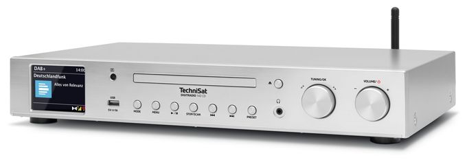 Home-Audio-Minisystem DAB+, FM Bluetooth  DigitRadio 143 CD (V3) (Silber) 