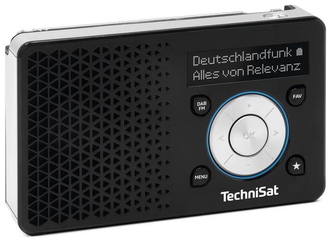 DAB+, FM Radio Tragbar  DigitRadio 1A (Schwarz, Silber) 
