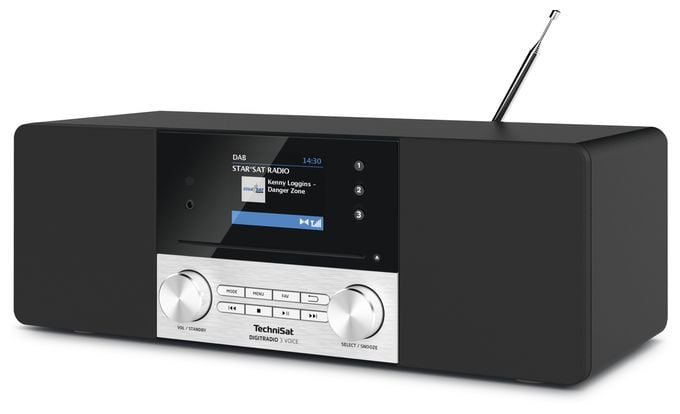DAB+, FM Radio  DigitRadio 3 Voice (Schwarz, Silber) 