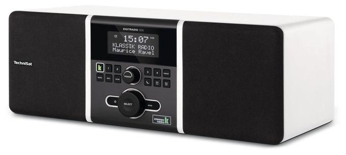 DAB, DAB+, UKW Radio Uhr  DigitRadio 305 Klassik Edition (Weiß) 