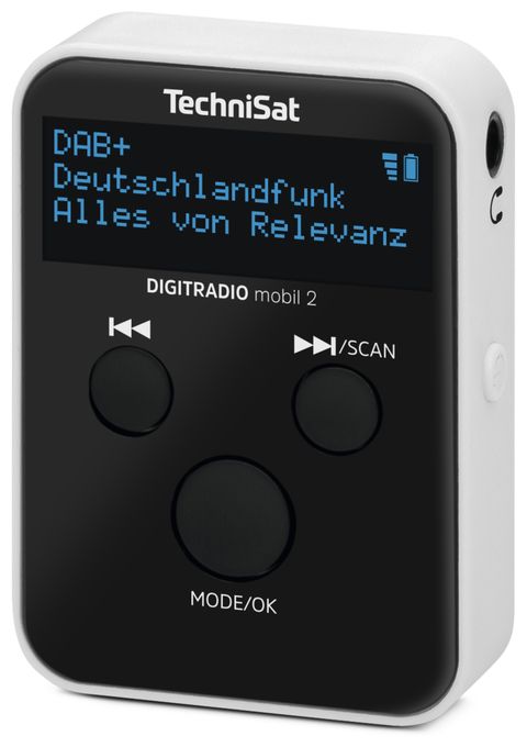 DAB+, FM Radio Tragbar  Digitradio mobil 2 (Schwarz, Weiß) 