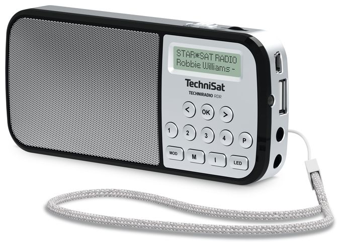 DAB+, FM Radio Tragbar  TechniRadio RDR (Silber) 
