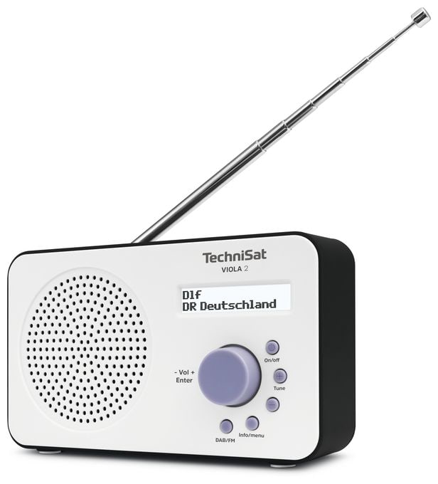 DAB, DAB+, FM Radio Tragbar  Viola 2 (Schwarz, Weiß) 