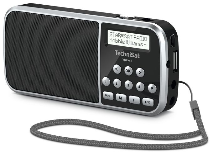 DAB+, FM, UKW Radio Tragbar  VIOLA 3 (Schwarz, Silber) 