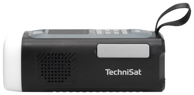 Bluetooth FM Radio Tragbar  Viola Kurbelradio – Notfallradio mit Solar und Kurbel (Schwarz) 
