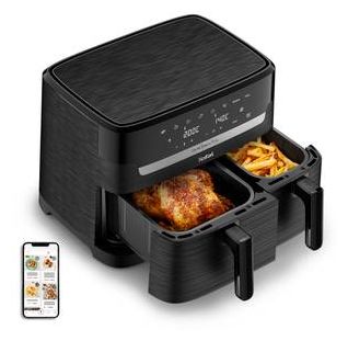 Doppel Heißluftfritteuse 8,3 l 2700 W  EY901N Dual Easy Fry Essential (Schwarz) 