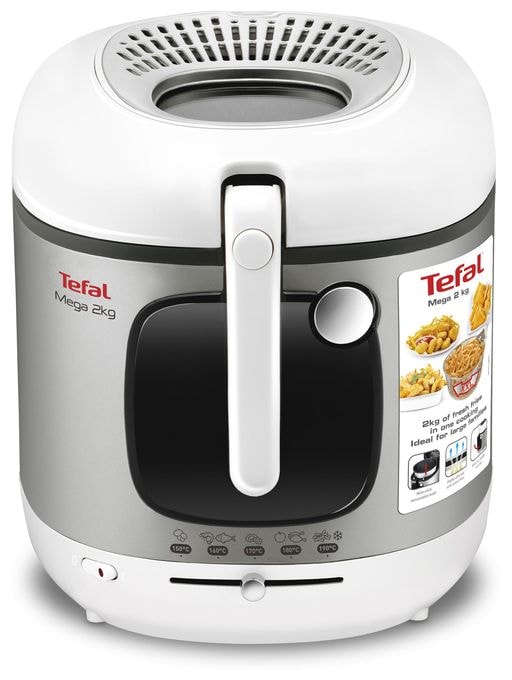 Fritteuse 2100 W  FR4800 Mega XXL (Edelstahl, Weiß) 
