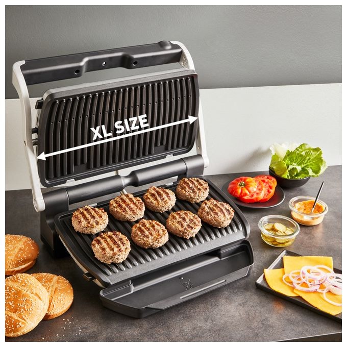 1 Zone(n) 2000 W mit 400 x 200 mm Fläche  GC727D Optigrill+ XL (Schwarz, Edelstahl) 