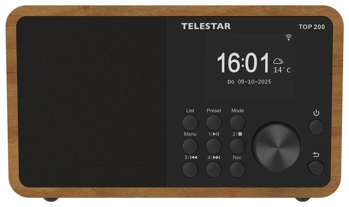 Bluetooth DAB+, FM Radio Internet  Top 200 (Holz) 