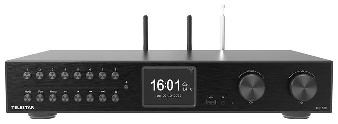 Bluetooth DAB+, FM Radio Internet  Top 550 (Schwarz, Metallisch) 