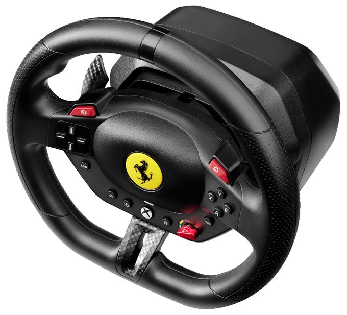 Analog / Digital Lenkrad + Pedale für PC, Xbox One, Xbox Series S, Xbox Series X, Xbox One X, Xbox One S  T98 Ferrari 296 GTS (Schwarz) 