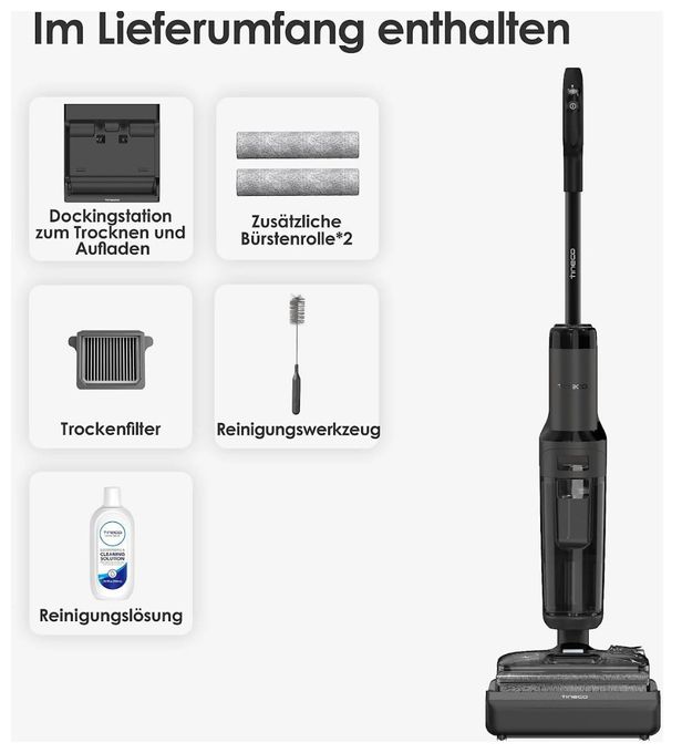 Naß-/Trockensauger bis 40 min Laufzeit 20000 Pascal bis 0,72 l Schmutzwasser Floor One S6 Stretch Extreme 