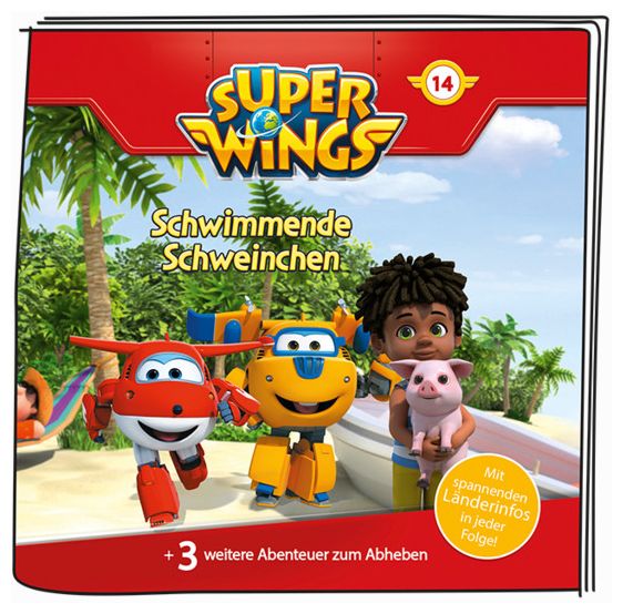  10000129 Super Wings – Schwimmende Schweinchen (Blau, Rot, Weiß) 