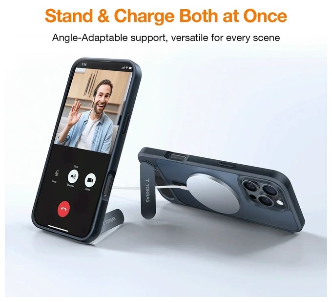 Cover für Apple iPhone 16  Pstand (Schwarz) 