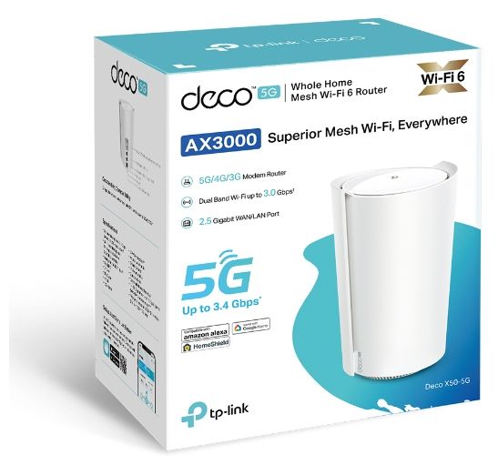 WiFi 6 Router Dual-Band (2,4 GHz/5 GHz) 2402 Mbit/s Deco X50-5G 