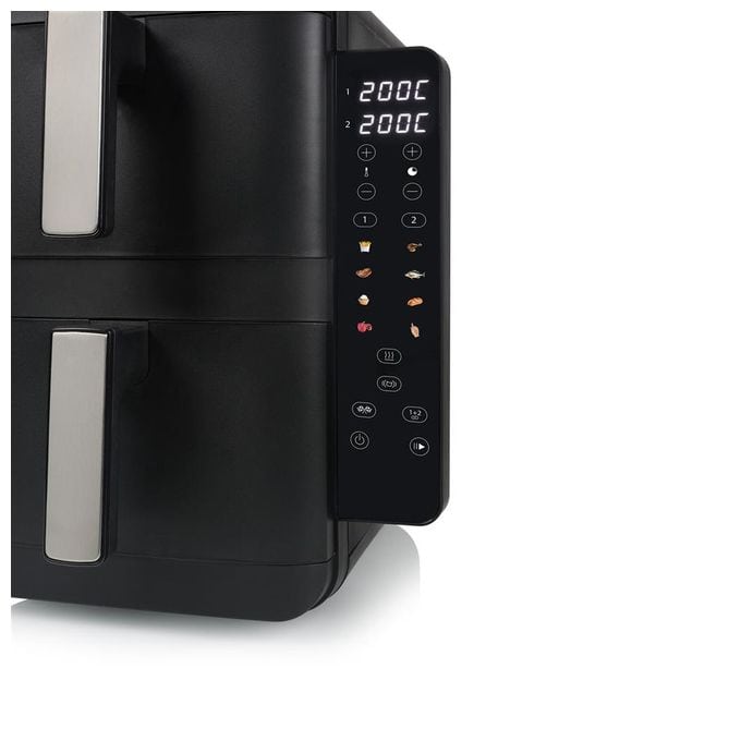 Doppel Heißluftfritteuse 9 l 2400 W  FR-9074 (Schwarz, Grau) 