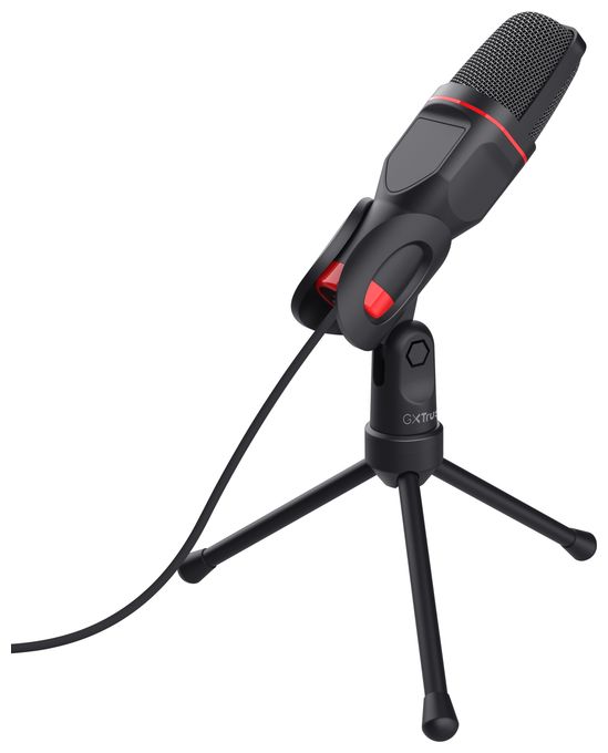 Kabelgebunden PC-Mikrofon USB / 3,5 mm  GXT212 (Schwarz, Rot) 