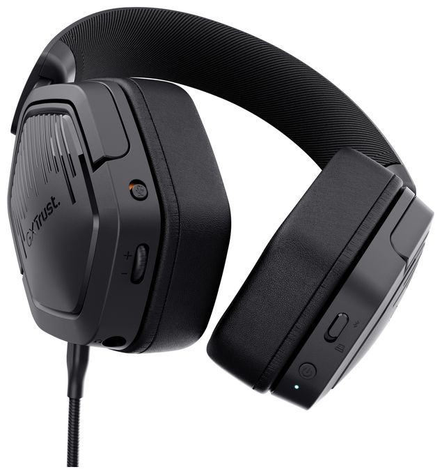 Over Ear Bluetooth Kopfhörer kabelgebunden&kabellos 20 h Laufzeit USB Type-C / USB Type-A  GXT493 Carus (Schwarz) 