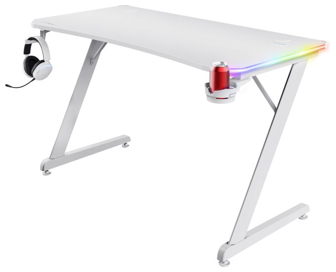 bis 150 kg  GXT709 Luminus RGB Gamingtisch (Weiß) 