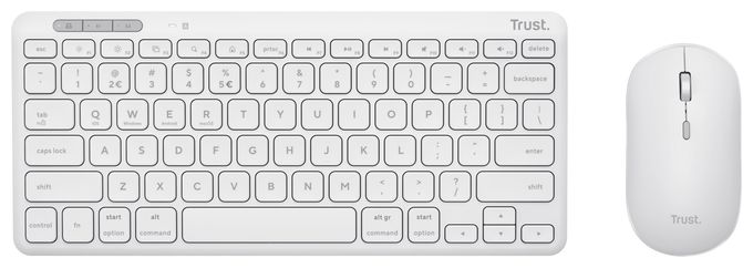 Büro Tastatur RF Wireless + Bluetooth  Lyra Compact Wireless Combo Set (Weiß) 
