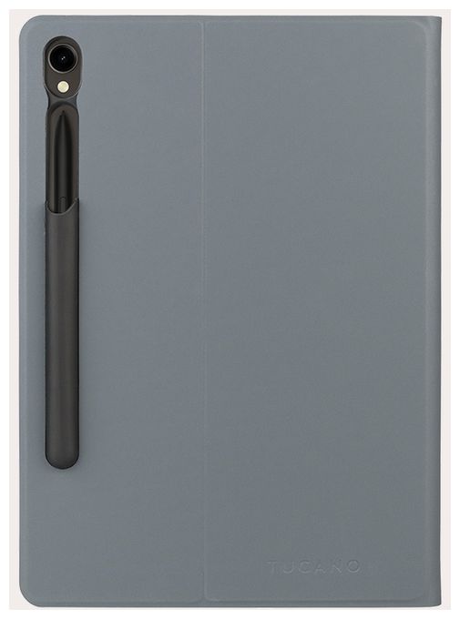 Folio aus Nylon, Thermoplastische Polyurethane (TPU) für Samsung Galaxy Tab S9+ (12,4") 2023, Tab S9 FE+ (12,4") 2023 bis 31,5 cm (12.4") Kratzresistent mit Magnetverschluss (Grau) Gala 