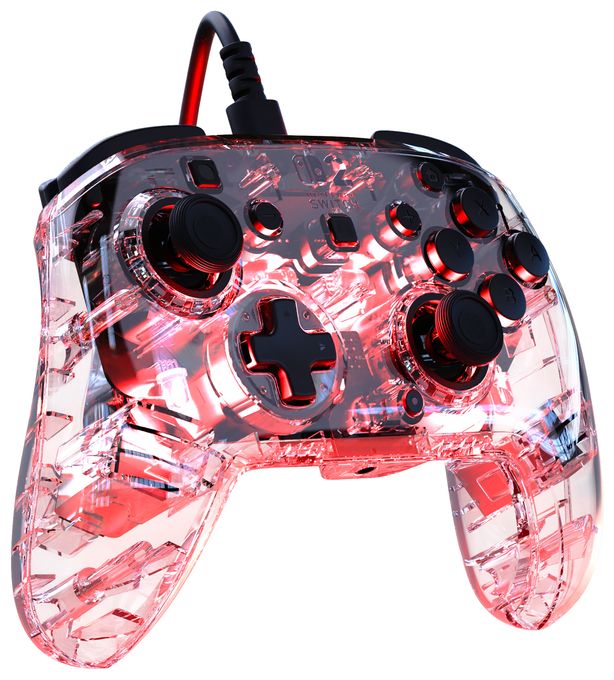 Gamepad für Nintendo Switch, Nintendo Switch 2, Nintendo Switch OLED  Afterglow Wave Wired Controller (Durchscheinend) 