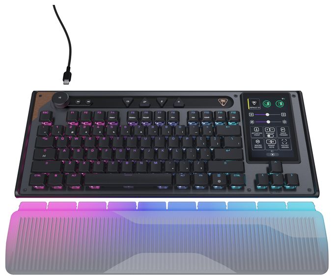 RGB-LED Gaming Tastatur QWERTZ USB  Command Series KB7 TKL Wired (Schwarz/Grau) 