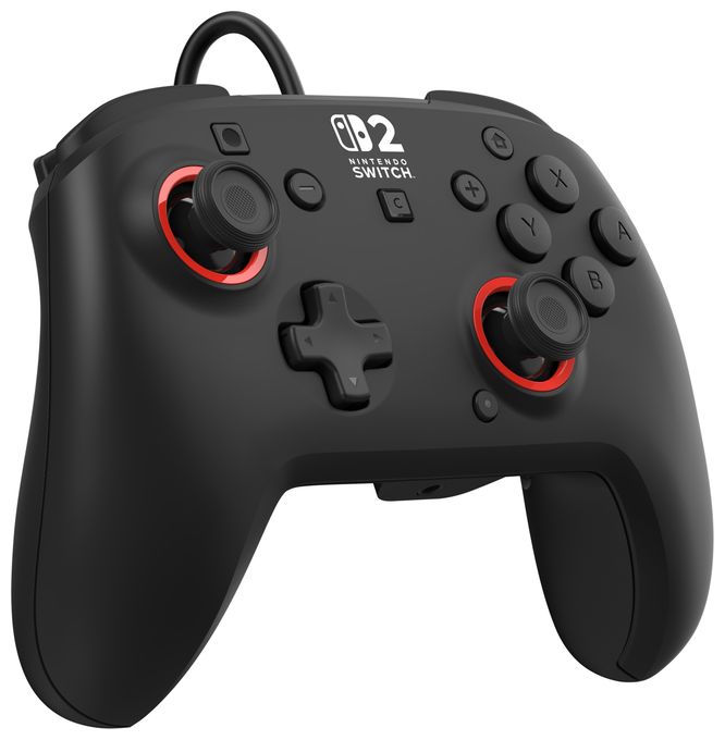 Gamepad für Nintendo Switch, Nintendo Switch 2, Nintendo Switch OLED  Rematch Wired Controller (Schwarz) 