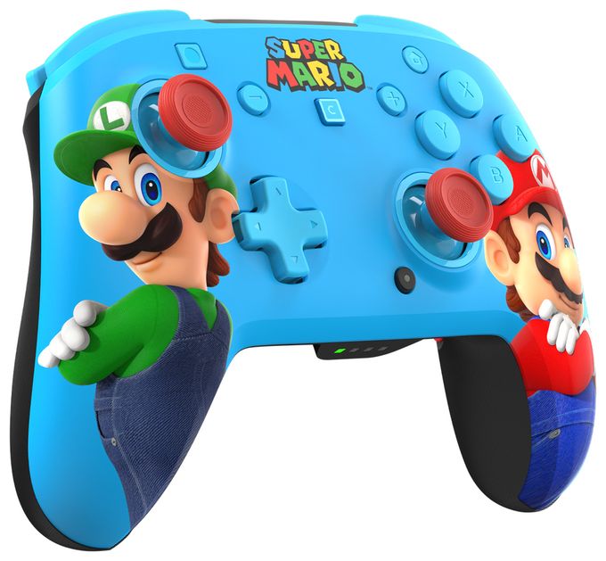 Digital Gamepad für Nintendo Switch, Nintendo Switch 2, Nintendo Switch Lite, Nintendo Switch OLED  Rematch Wireless Controller Super Mario: Mario & Luigi (Mehrfarbig) 