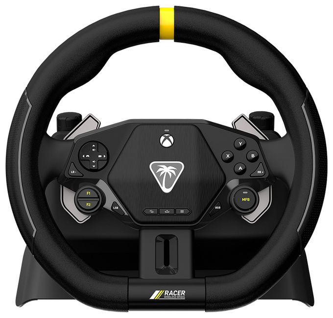 Getriebe für Android, PC, Xbox One, Xbox One S, Xbox One X, Xbox Series S, Xbox Series X  VelocityOne Racer Wireless Wheel (Schwarz) 