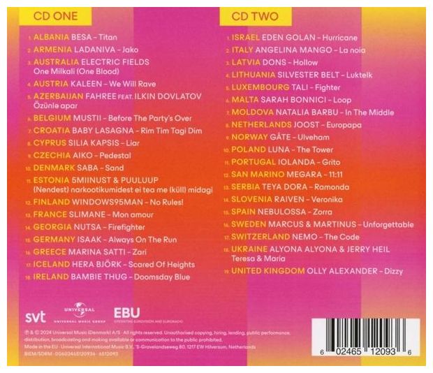 Various - Eurovision Song Contest Malmö 2024 (2CD) 