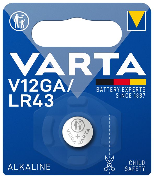 LR43 Alkali 1,5 V 1 Stück  Alkaline Special Knopfzelle (Metallisch) 