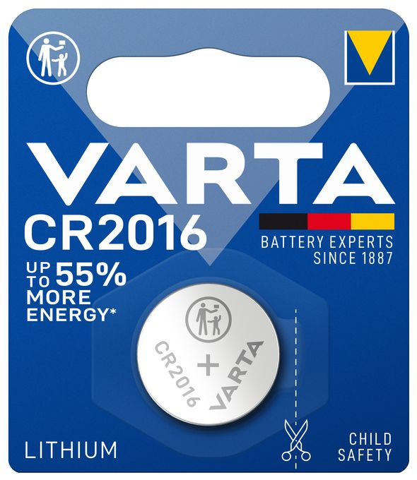 CR2016 Lithium 3 V 1 Stück  Lithium Coin Knopfzelle (Metallisch) 