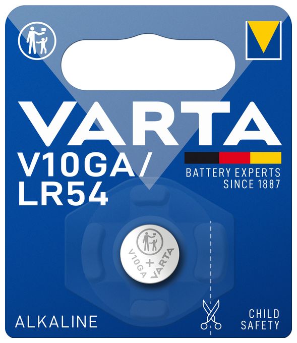 LR54 Alkali 1,5 V 1 Stück  Alkaline Special Knopfzelle (Metallisch) 